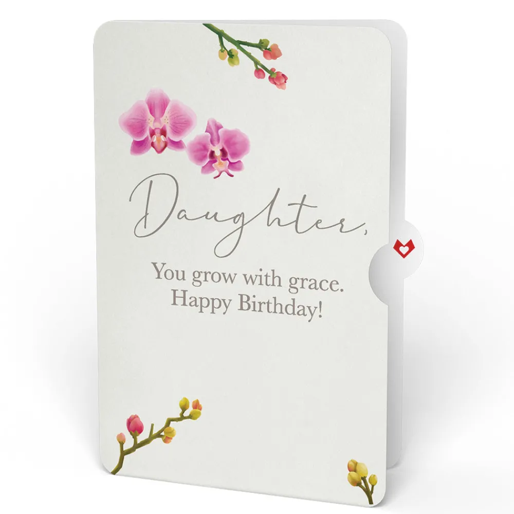 Lovepop Pop-Up Bouquets|Birthday|Orchid Birthday Bouquet and Sentiment Set for Daughter
