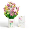 Lovepop Pop-Up Bouquets|Birthday|Orchid Birthday Bouquet and Sentiment Set for Mother