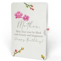 Lovepop Pop-Up Bouquets|Birthday|Orchid Birthday Bouquet and Sentiment Set for Mother