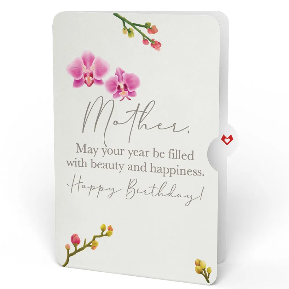 Lovepop Pop-Up Bouquets|Birthday|Orchid Birthday Bouquet and Sentiment Set for Mother