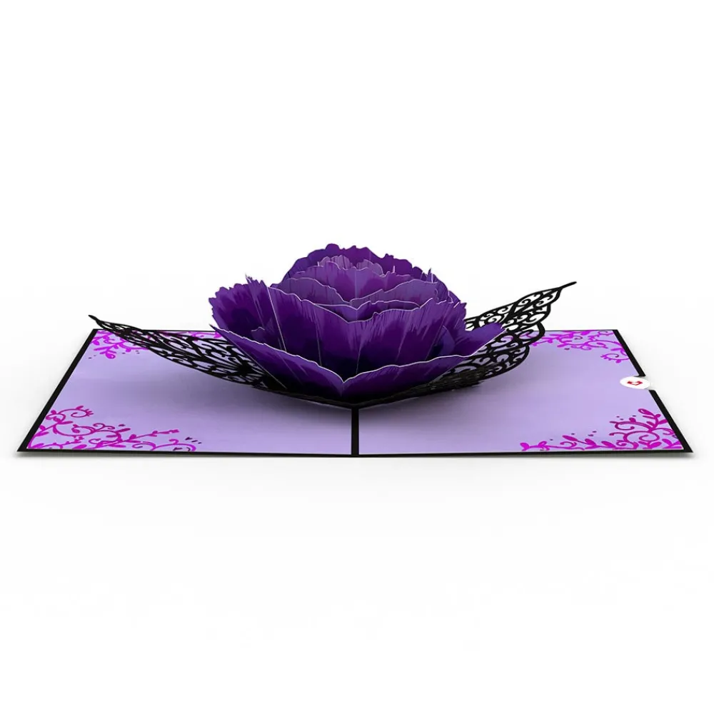 Lovepop Greeting Cards|Halloween 10/31|Ornate Purple Rose Bloom Pop-Up Card