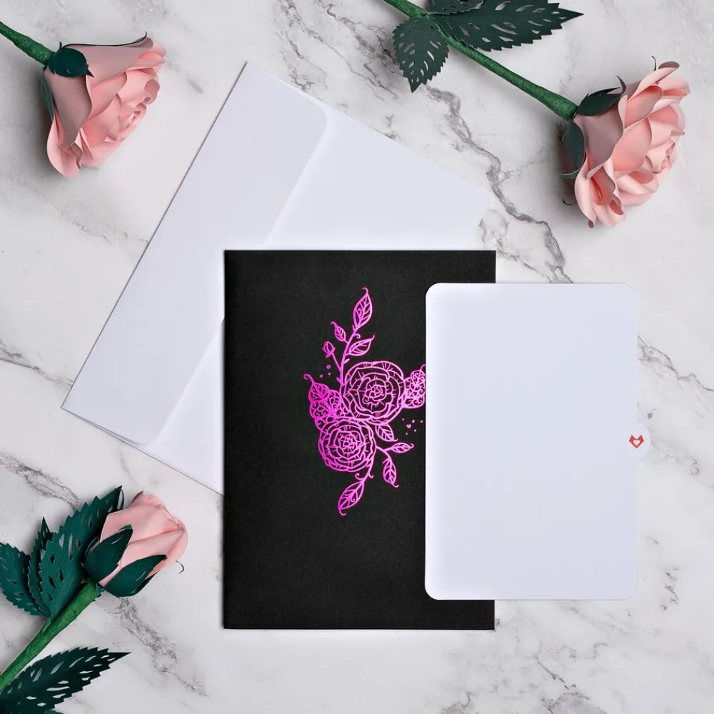 Lovepop Greeting Cards|Halloween 10/31|Ornate Purple Rose Bloom Pop-Up Card