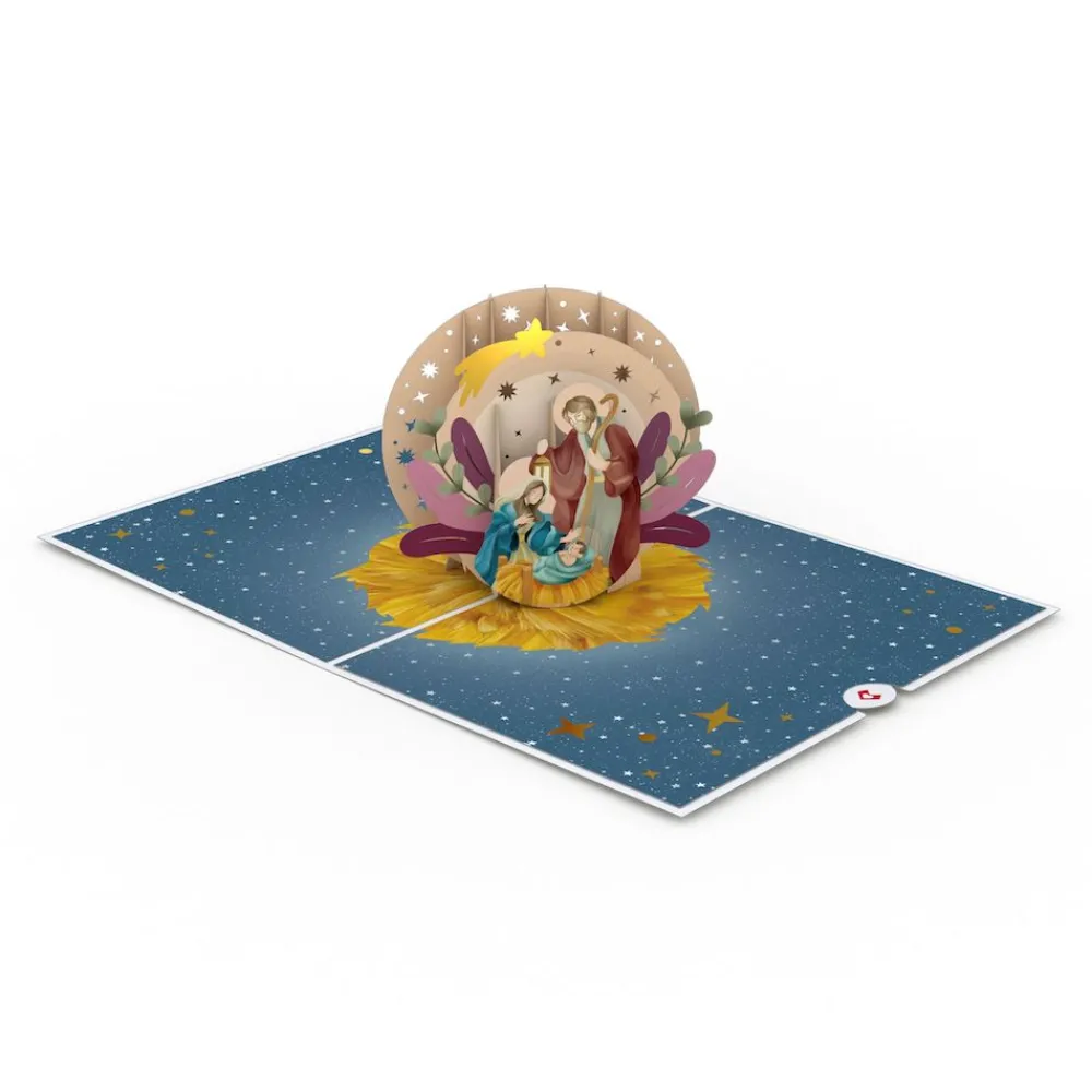 Lovepop Greeting Cards|Religious|Painted Celestial Nativity Pop-Up Card