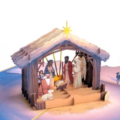 Lovepop Greeting Cards|Religious|Painted Nativity Pop-Up Card
