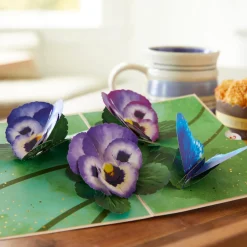 Lovepop Greeting Cards|Birthday|Pansies Pop-Up Card
