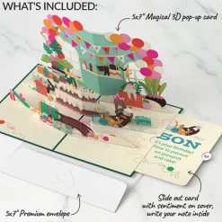 Lovepop Birthday|Party Cats Birthday Pop-Up Card and Sentiment Set for Son