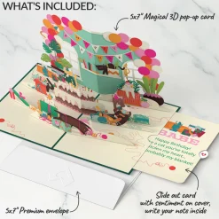 Lovepop Birthday|Party Cats Birthday Pop-Up Card and Sentiment Set for Babe