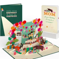 Lovepop Birthday|Mom|Party Cats Birthday Pop-Up Card and Sentiment Set for Mom
