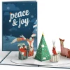 Lovepop Greeting Cards|Christmas 12/25|Peace & Joy Woodland Gathering Pop-Up Card