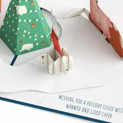 Lovepop Greeting Cards|Christmas 12/25|Peace & Joy Woodland Gathering Pop-Up Card