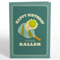 Lovepop Greeting Cards|Birthday|Pickleball Birthday Baller Pop-Up Card