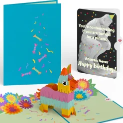 Lovepop Birthday|Pinata with The Thinker Birthday Pop-Up Card and Sentiment Set