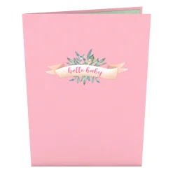 Lovepop Greeting Cards|Baby|Pink Baby Carriage Pop-Up Card