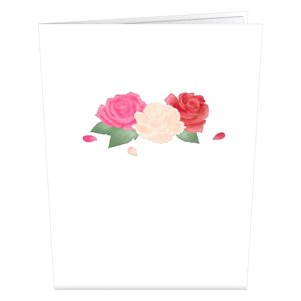 Lovepop Greeting Cards|Birthday|Pink Rose Basket Pop-Up Card