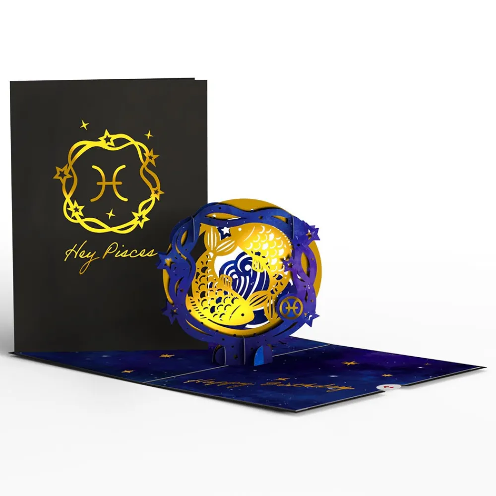 Lovepop Birthday|Her|Pisces Zodiac Birthday Pop-Up Card
