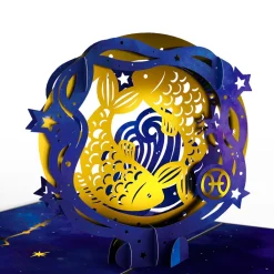 Lovepop Birthday|Her|Pisces Zodiac Birthday Pop-Up Card