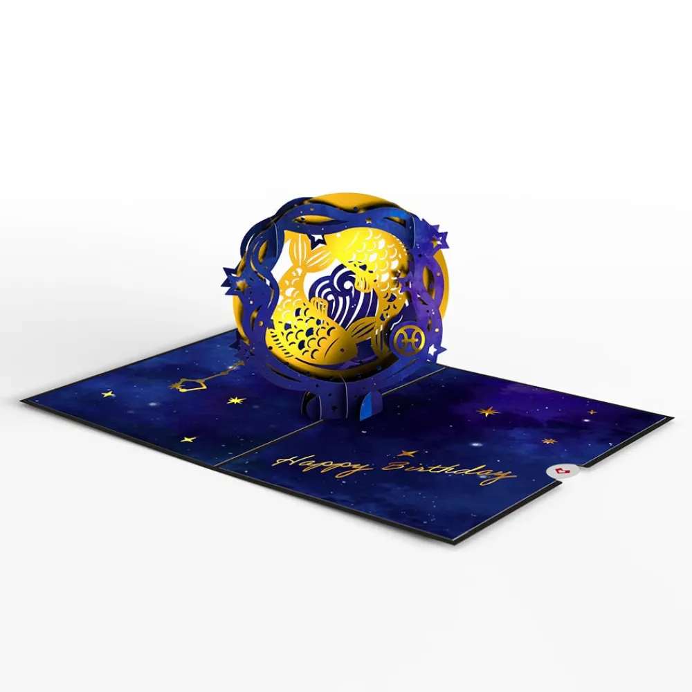 Lovepop Birthday|Her|Pisces Zodiac Birthday Pop-Up Card