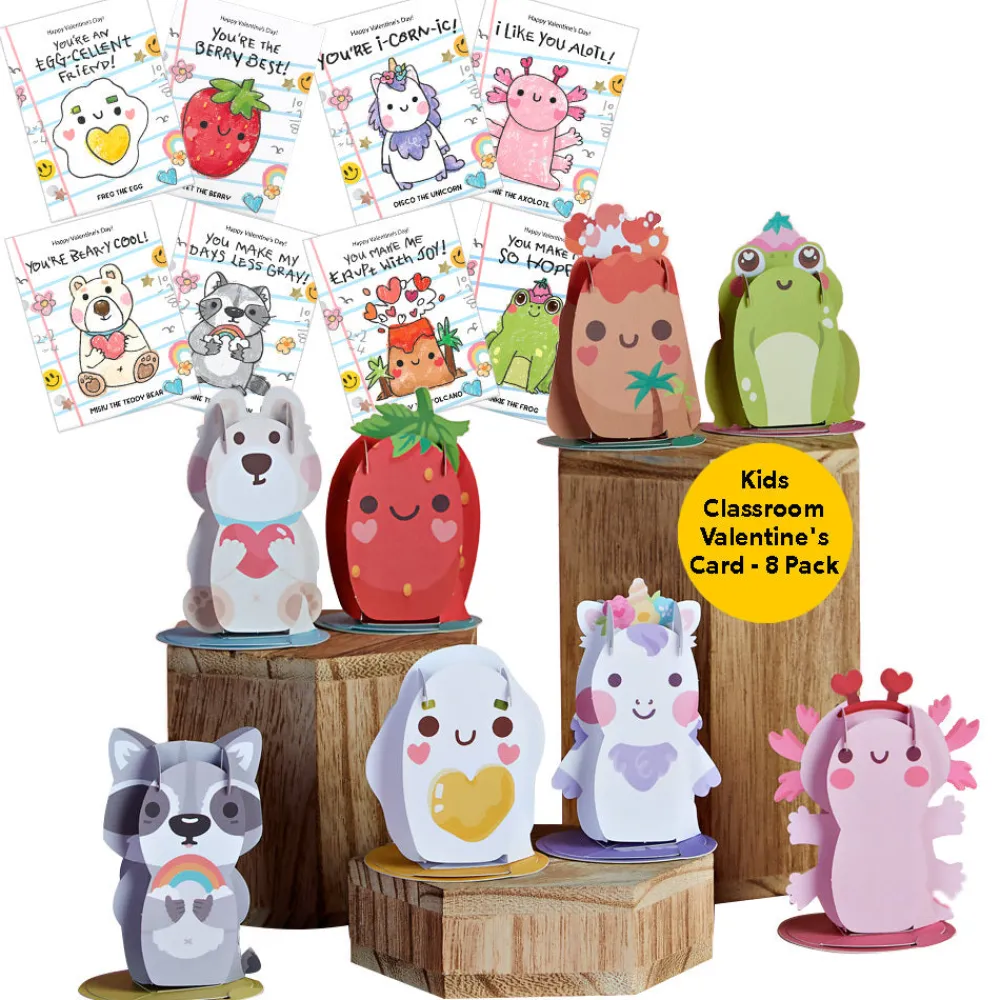 Lovepop Valentine'S Day 2/14|Kids|Playpop Explorers™: Assorted Valentine's for Kids 8-Pack