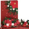 Lovepop Greeting Cards|Poinsettia & Pine Pop-Up Card