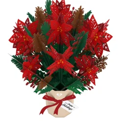 Lovepop Pop-Up Bouquets|Card & Gift Bundles|Poinsettia Christmas Bundle
