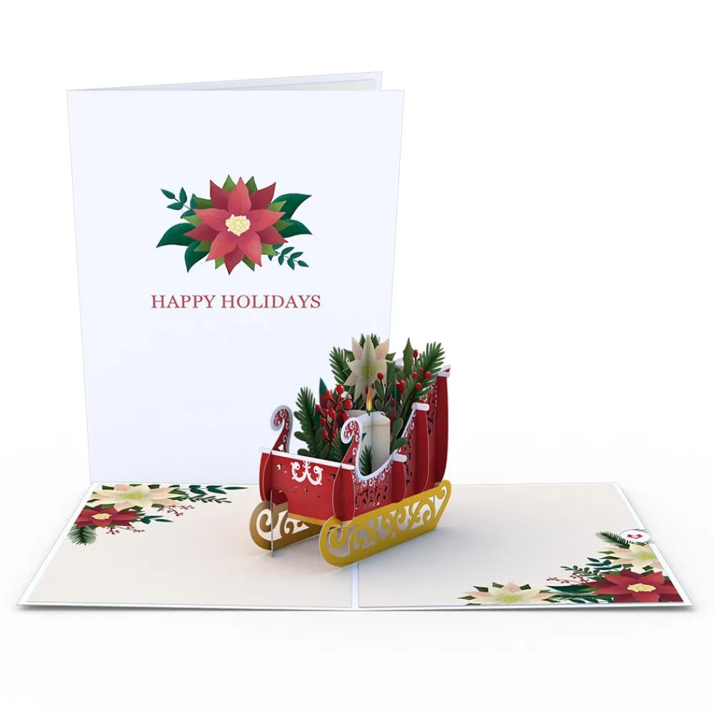 Lovepop Pop-Up Bouquets|Card & Gift Bundles|Poinsettia Christmas Bundle