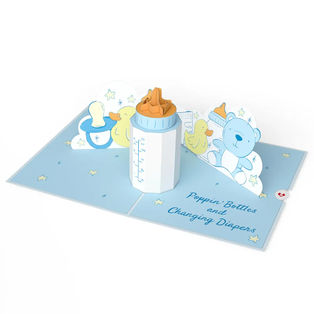 Lovepop Baby|Poppin' Bottles and Changing Diapers New Baby Pop-Up Card