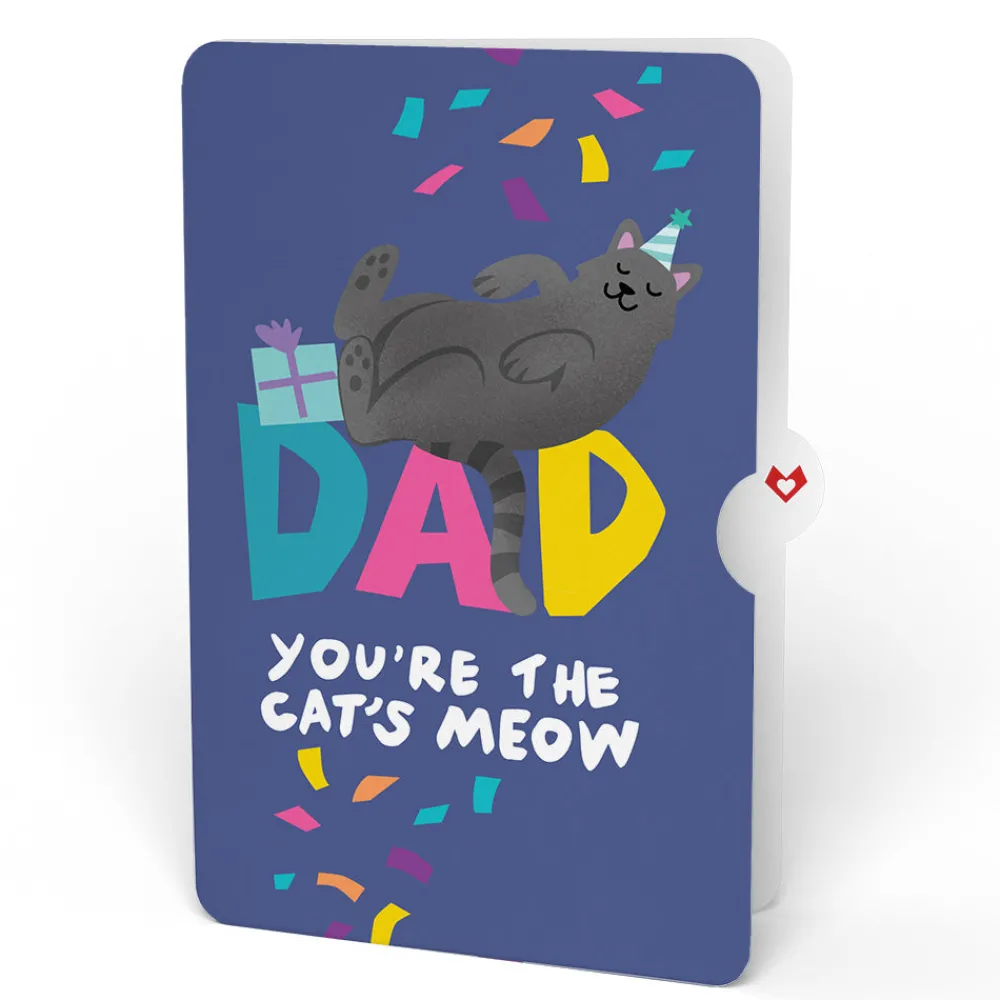 Lovepop Pop-Up Bouquets|Dad|Purr-fect Cat Birthday Bouquet and Sentiment Set for Dad