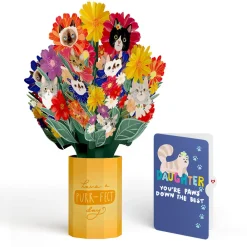 Lovepop Pop-Up Bouquets|Birthday|Purr-fect Cat Birthday Bouquet and Sentiment Set for Daughter