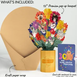 Lovepop Pop-Up Bouquets|Purr-fect Cat 30th Birthday Bouquet and Sentiment Set