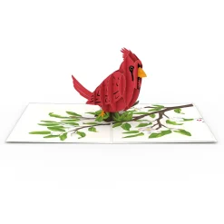Lovepop Greeting Cards|Just Because|Radiant Cardinal Pop-Up Card