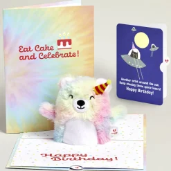 Lovepop Plushpop|Birthday|Rainbow Bear with Space Laser Cats Birthday Plushpop Card and Sentiment Set