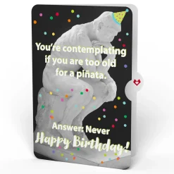 Lovepop Plushpop|Birthday|Rainbow Bear with The Thinker Birthday Plushpop Card and Sentiment Set