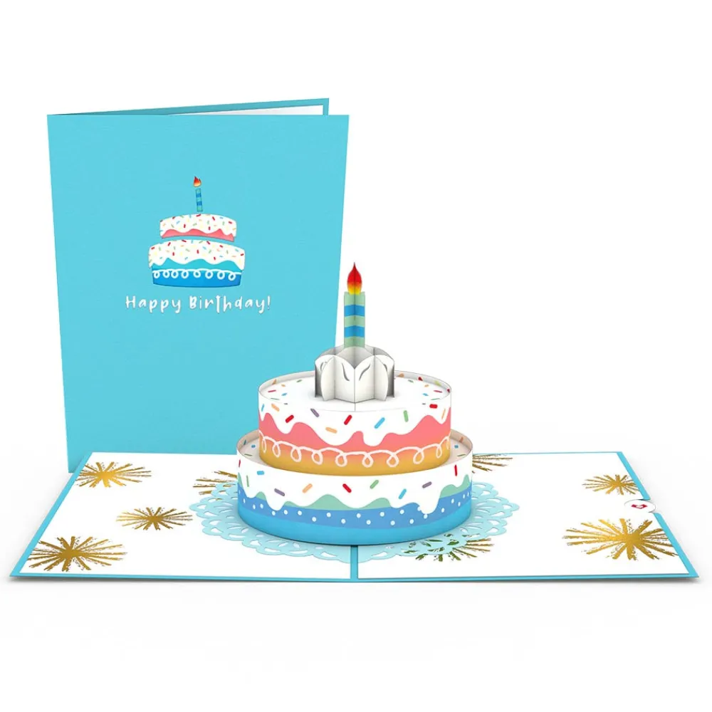 Lovepop Birthday|Lgbtq+|Rainbow Birthday Cake Pop-Up Card