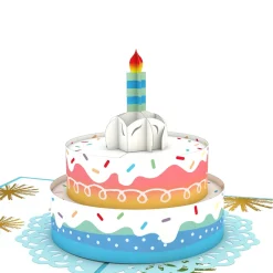 Lovepop Birthday|Lgbtq+|Rainbow Birthday Cake Pop-Up Card