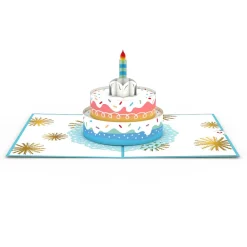 Lovepop Birthday|Lgbtq+|Rainbow Birthday Cake Pop-Up Card