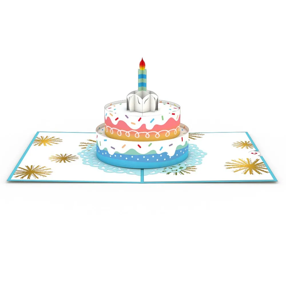 Lovepop Birthday|Lgbtq+|Rainbow Birthday Cake Pop-Up Card