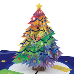 Lovepop Greeting Cards|Christmas 12/25|Rainbow Christmas Tree Pop-Up Card