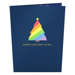 Lovepop Greeting Cards|Christmas 12/25|Rainbow Christmas Tree Pop-Up Card