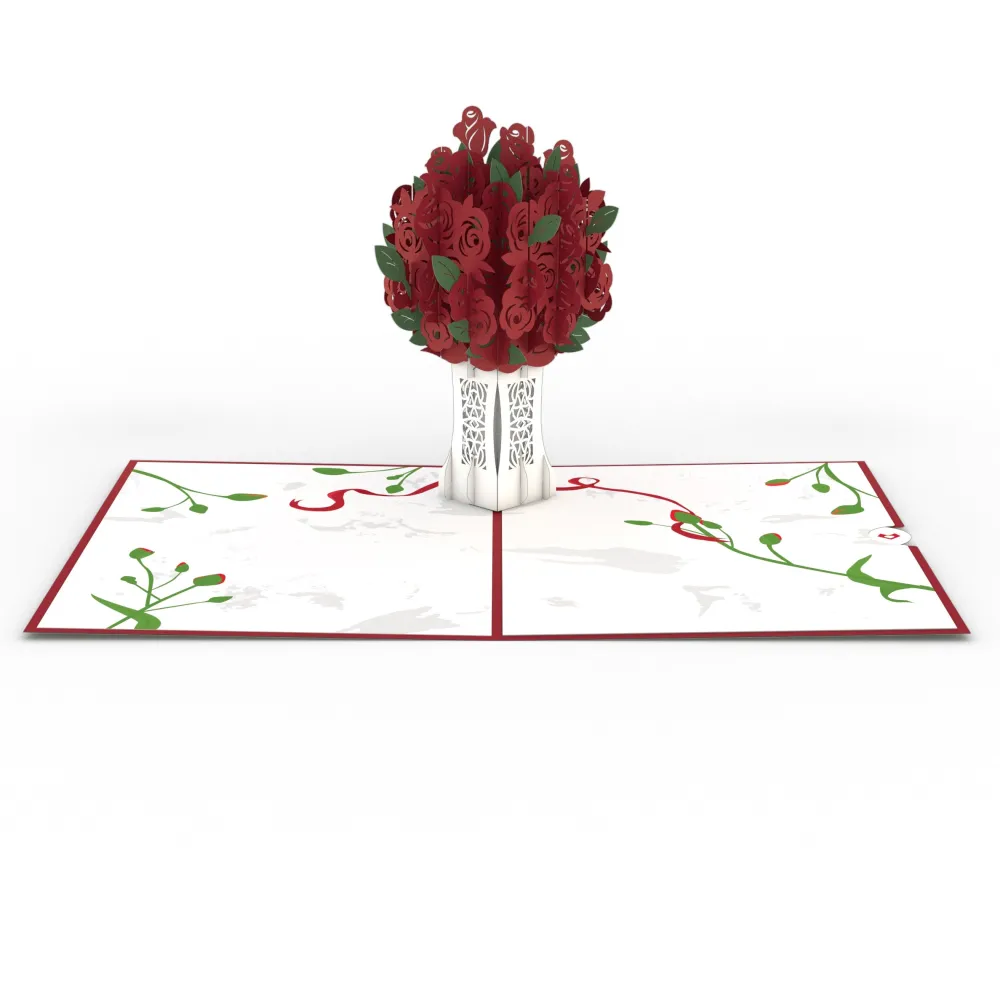 Lovepop Greeting Cards|Anniversary|Red Rose Arrangement Pop-Up Card