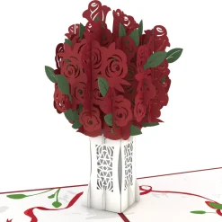 Lovepop Greeting Cards|Anniversary|Red Rose Arrangement Pop-Up Card