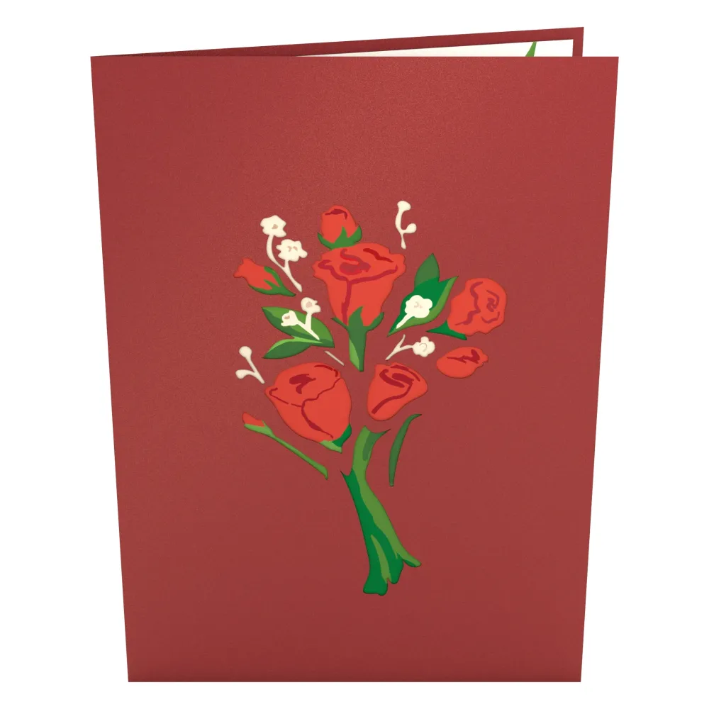Lovepop Greeting Cards|Anniversary|Red Rose Arrangement Pop-Up Card