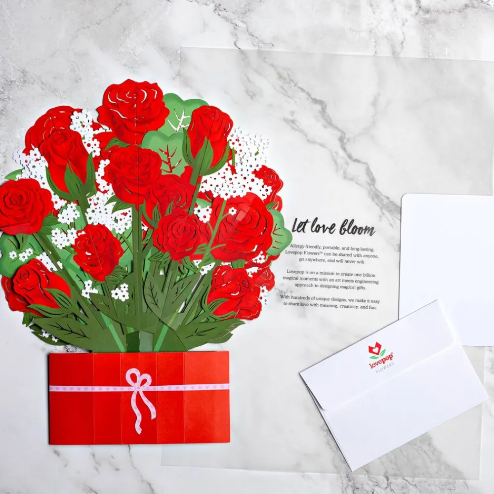 Lovepop Pop-Up Bouquets|Anniversary|Red Rose Grand Bouquet