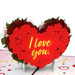 Lovepop Greeting Cards|Valentine'S Day 2/14|Red Rose Heart Pop-Up Card