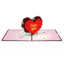 Lovepop Greeting Cards|Valentine'S Day 2/14|Red Rose Heart Pop-Up Card