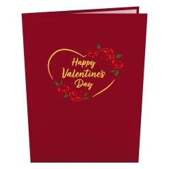Lovepop Greeting Cards|Valentine'S Day 2/14|Red Rose Heart Pop-Up Card