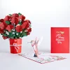 Lovepop Pop-Up Bouquets|Card & Gift Bundles|Red Rose Valentine’s Day Hummingbird Bundle