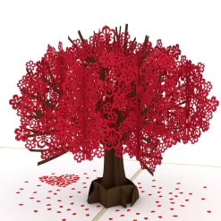 Lovepop Greeting Cards|Anniversary|Red Sakura Tree Pop-Up Card