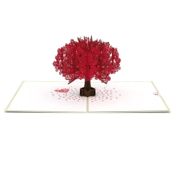 Lovepop Greeting Cards|Anniversary|Red Sakura Tree Pop-Up Card