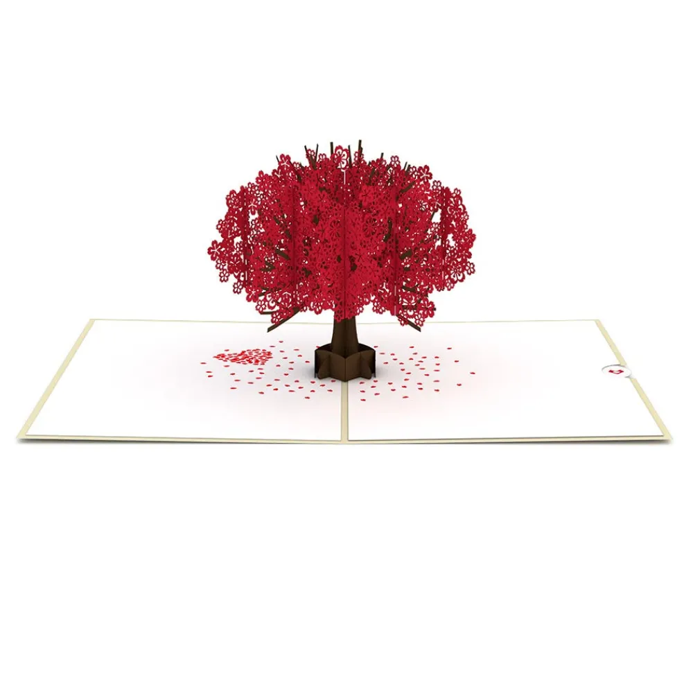 Lovepop Greeting Cards|Anniversary|Red Sakura Tree Pop-Up Card