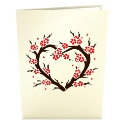Lovepop Greeting Cards|Anniversary|Red Sakura Tree Pop-Up Card